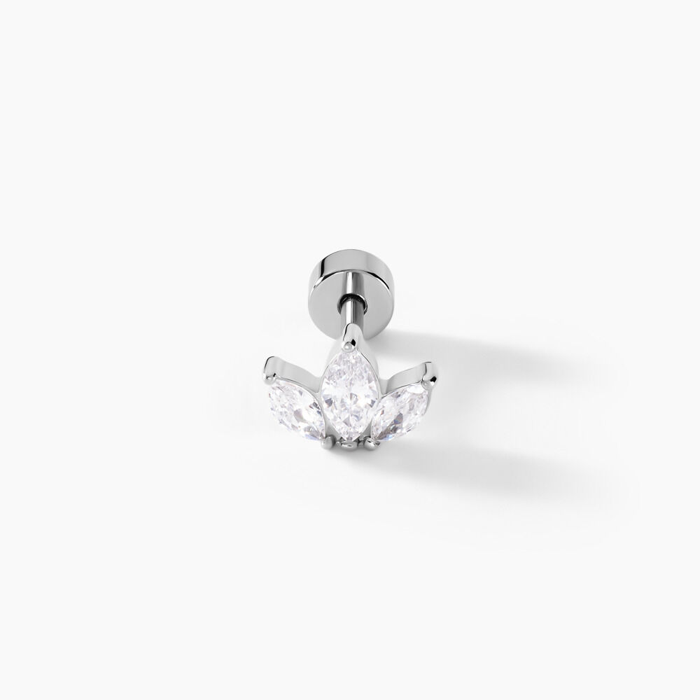 Piercing Gandie Acier Blanc Oxyde De Zirconium - Bijoux fantaisie Femme | Marc Orian