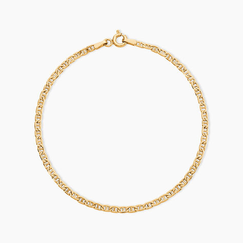 Bracelet Capucin Or Jaune Maille Marine Plate - Bracelets mailles Femme | Marc Orian