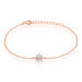 Bracelet Lorraine Argent Rose Oxyde De Zirconium - Bracelets chaînes Femme | Marc Orian