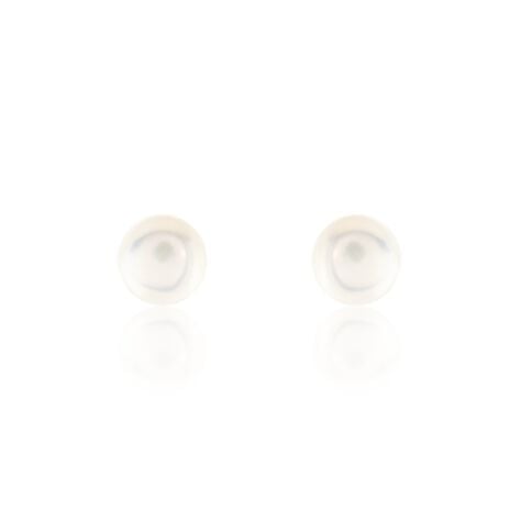 Boucles D'oreilles Puces Pascaloun Argent Perle De Culture - Puces Femme | Marc Orian