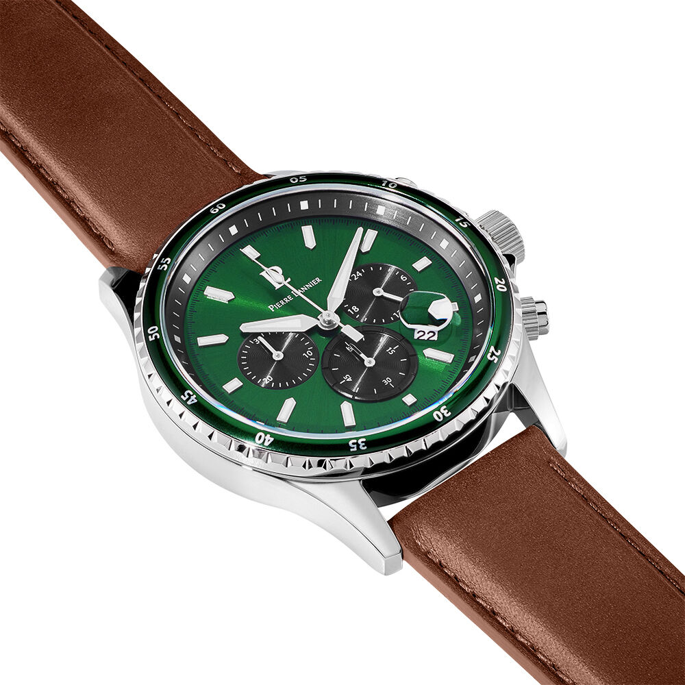 Montre Pierre Lannier Cronos Vert - Montres étanches Homme | Marc Orian