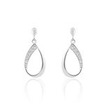 Boucles D'oreilles Pendantes Maritie Argent Blanc Oxyde De Zirconium - Pendantes Femme | Marc Orian