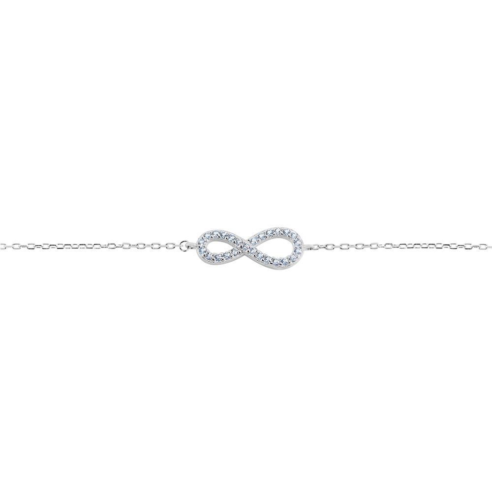 Bracelet Amita Argent Blanc Oxyde De Zirconium - Bracelets chaînes Femme | Marc Orian