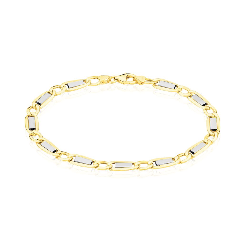Bracelet Danae Plaquette Or Bicolore - Bracelets mailles Homme | Marc Orian