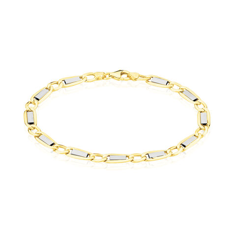 Bracelet Danae Plaquette Or Bicolore - Bracelets mailles Homme | Marc Orian