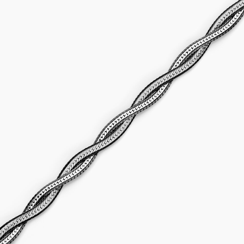 Bracelet Anaiz Argent Blanc - Bracelets mailles Femme | Marc Orian