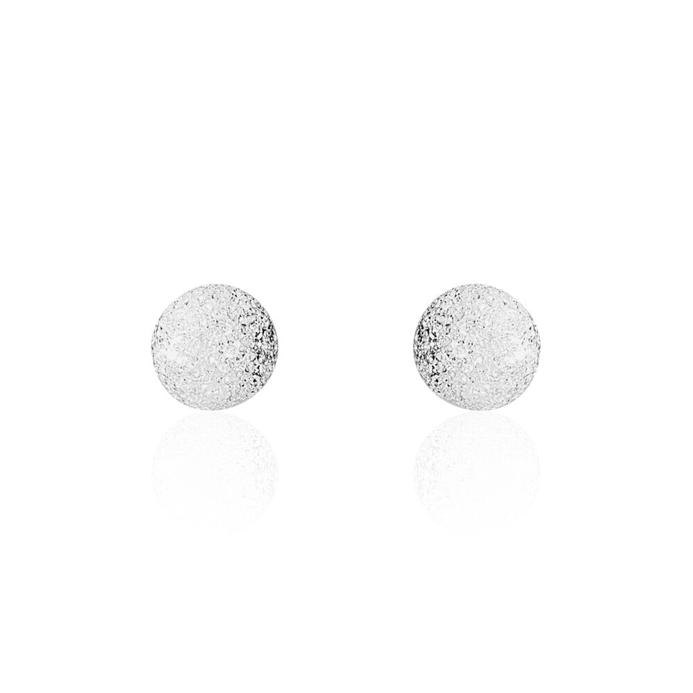 Boucles D'oreilles Puces Ayana Argent Blanc - Puces Femme | Marc Orian