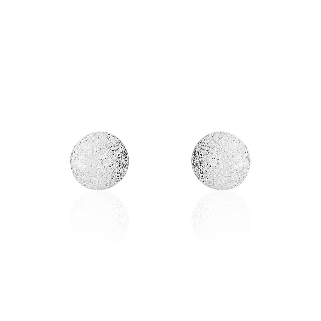 Boucles D'oreilles Puces Ayana Argent Blanc - Puces Femme | Marc Orian