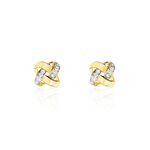 Boucles D'oreilles Puces Nyree Or Jaune Diamant - Puces Femme | Marc Orian