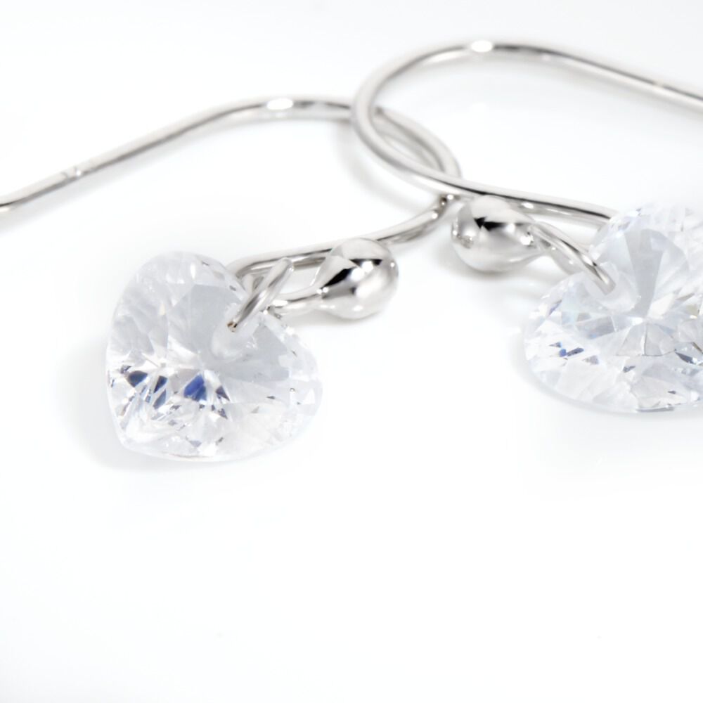 Boucles D'oreilles Pendantes Argent Blanc Sopher Oxydes De Zirconium - Pendantes Femme | Marc Orian