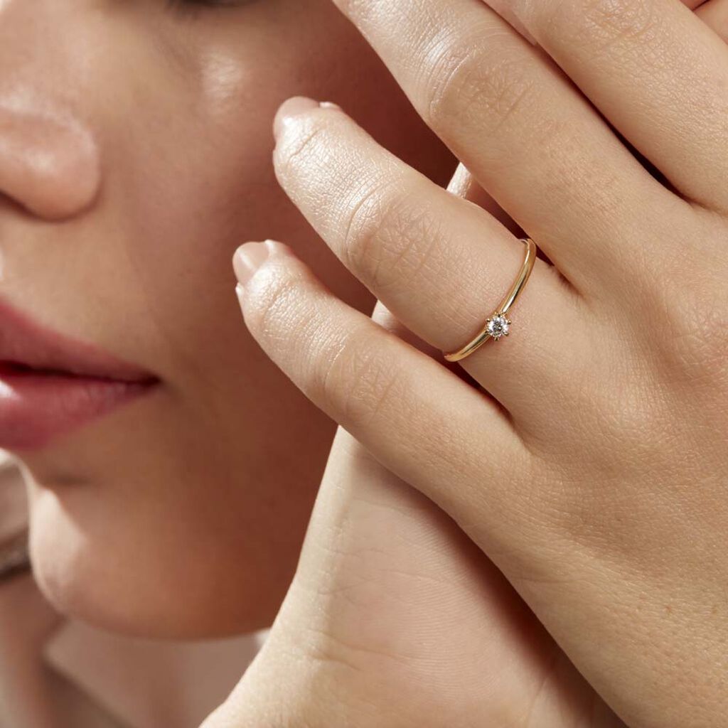 Bague Solitaire Samantha Or Jaune Diamant - Bagues Solitaire Femme | Marc Orian