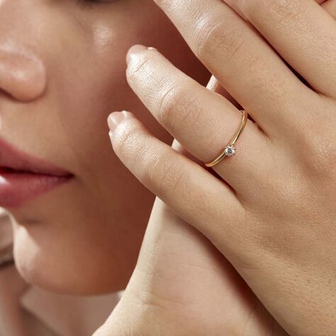Bague Solitaire Samantha Or Jaune Diamant - Bagues Solitaire Femme | Marc Orian