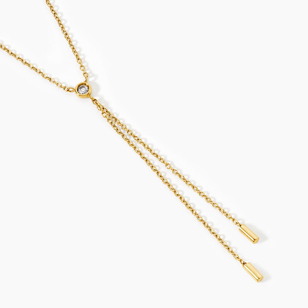 Collier Isa Acier Jaune Oxyde De Zirconium - Colliers avec pierres Femme | Marc Orian