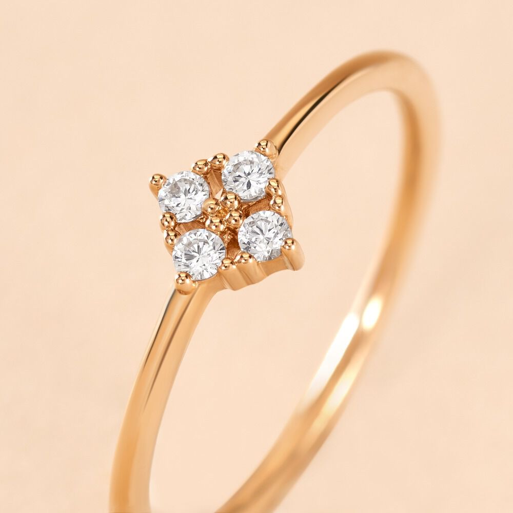Bague éclat Perlé Plaqué Or Oxyde De Zirconium - Bagues avec pierre Femme | Marc Orian