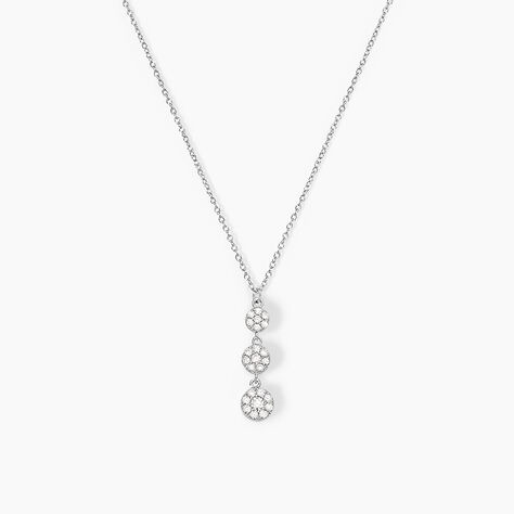 Collier Sandra Argent Blanc Oxyde De Zirconium - Colliers avec pierres Femme | Marc Orian