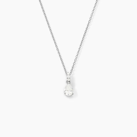 Collier Marie-helena Argent Blanc Oxyde De Zirconium - Colliers avec pierres Femme | Marc Orian