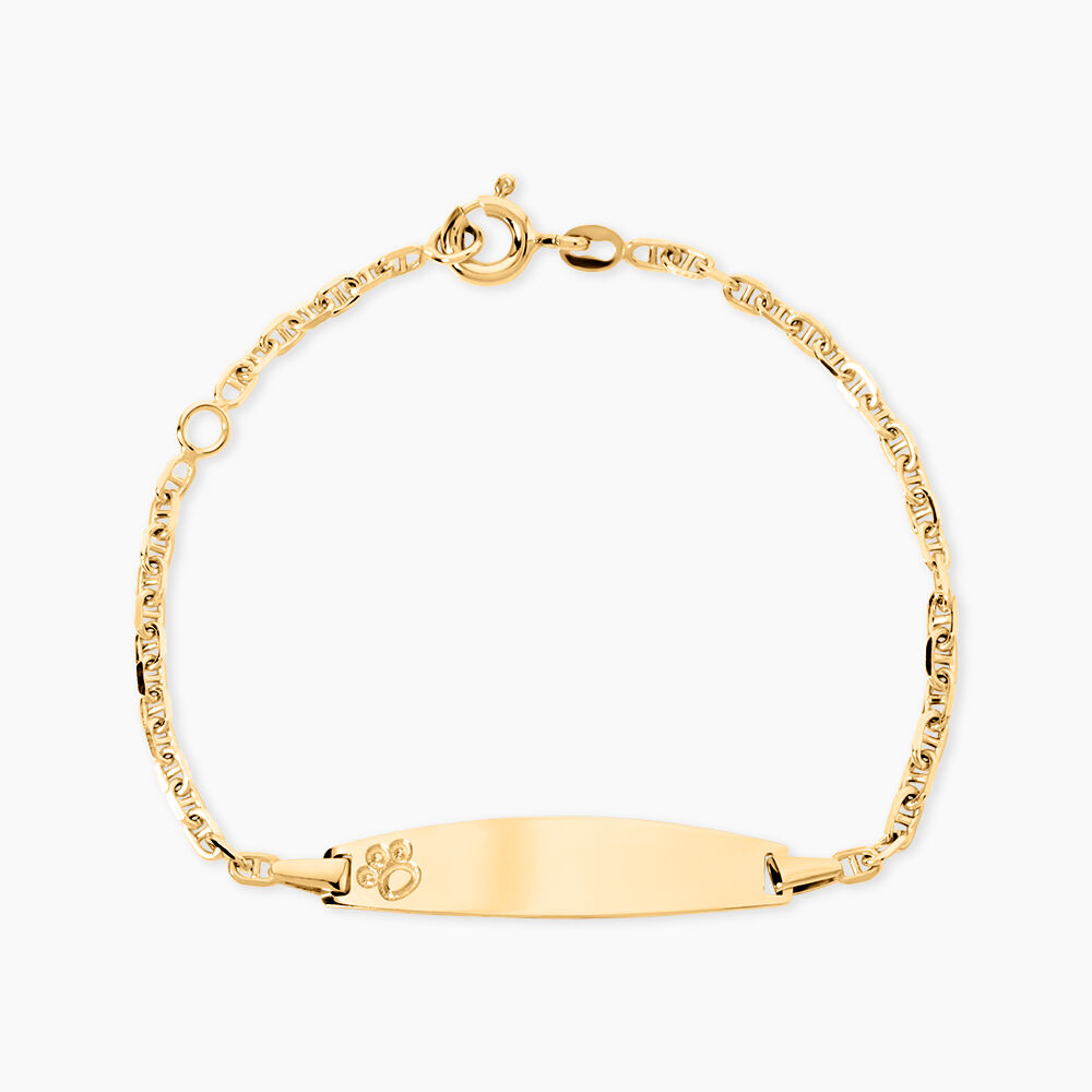 Bracelet Identit&eacute; Fanelia Maille Marine Or Jaune - Gourmettes Enfant | Marc Orian