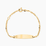 Bracelet Identit&eacute; Fanelia Maille Marine Or Jaune - Gourmettes Enfant | Marc Orian