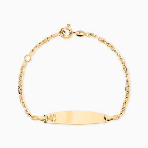 Bracelet Identit&eacute; Fanelia Maille Marine Or Jaune - Gourmettes Enfant | Marc Orian