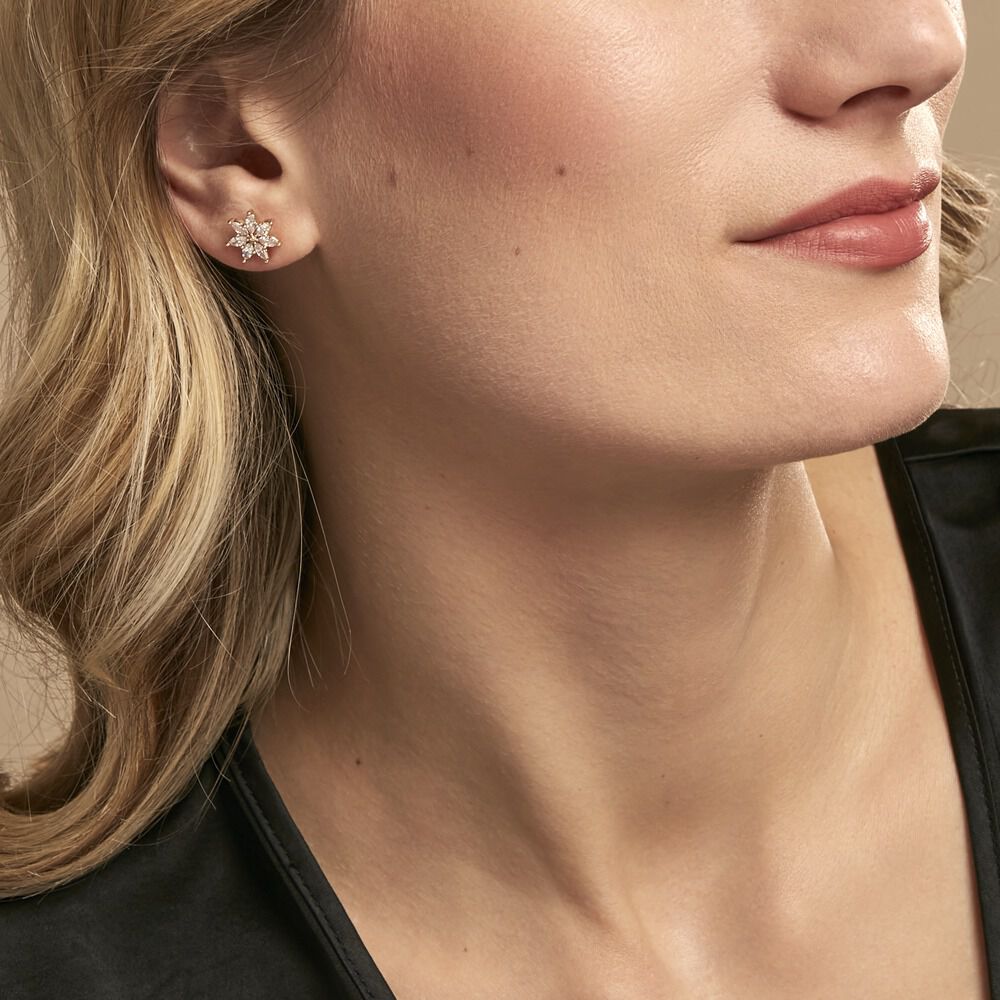 Boucles D'oreilles Puces Mia Plaqué Or Doré Oxyde De Zirconium - Puces Femme | Marc Orian