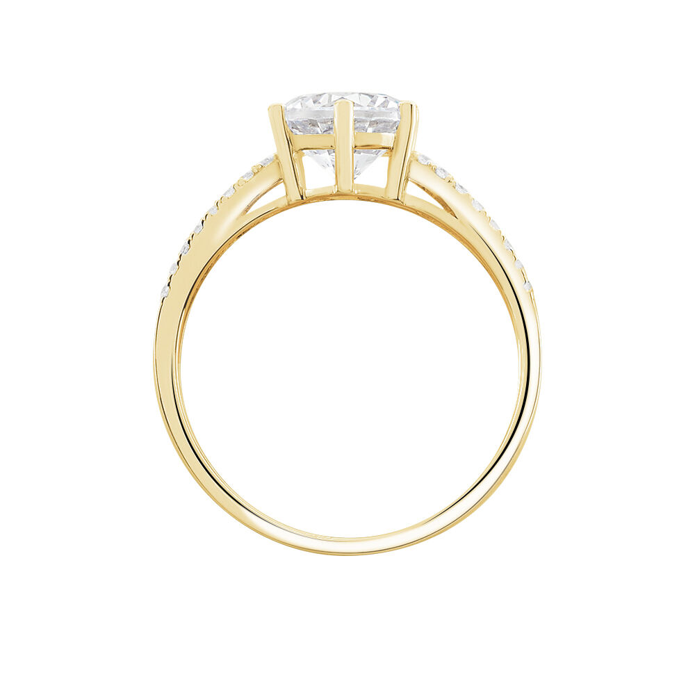 Bague Solitaire Alexendra Or Jaune Oxyde De Zirconium - Solitaires Femme | Marc Orian