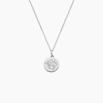 Pendentif Zodiaque Rond Argent Blanc - Bijoux personnalis&eacute;s Famille | Marc Orian