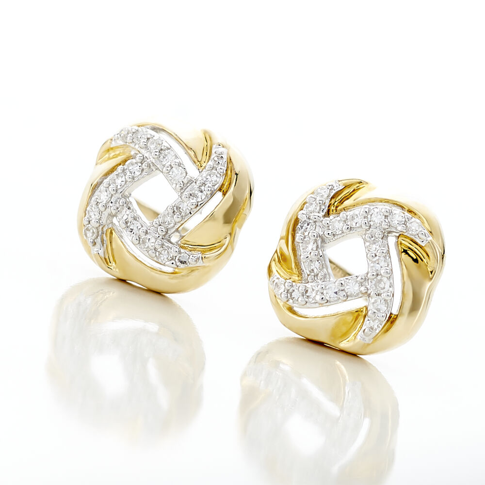 Boucles D'oreilles Puces Maryanna Or Jaune Diamant - Puces Femme | Marc Orian