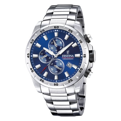 Montre Festina Timeless Chronograph Bleu - Montres &eacute;tanches Homme | Marc Orian