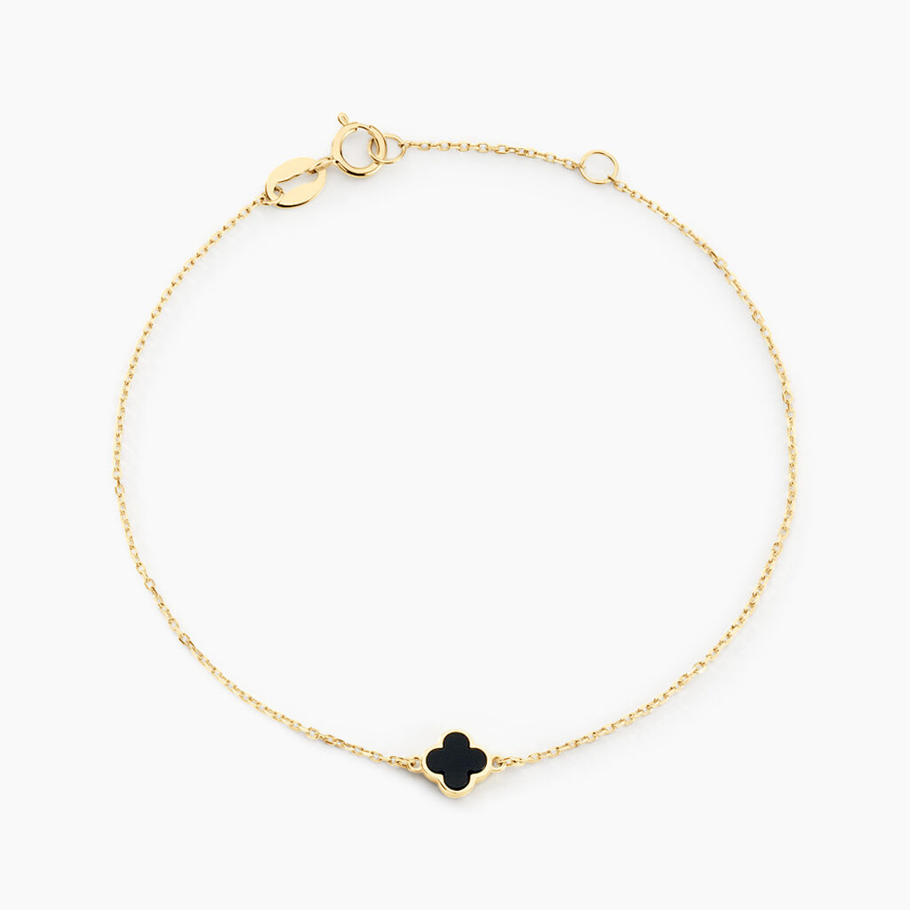 Bracelet Stellya Or Jaune Onyx - Bracelets cha&icirc;nes Femme | Marc Orian