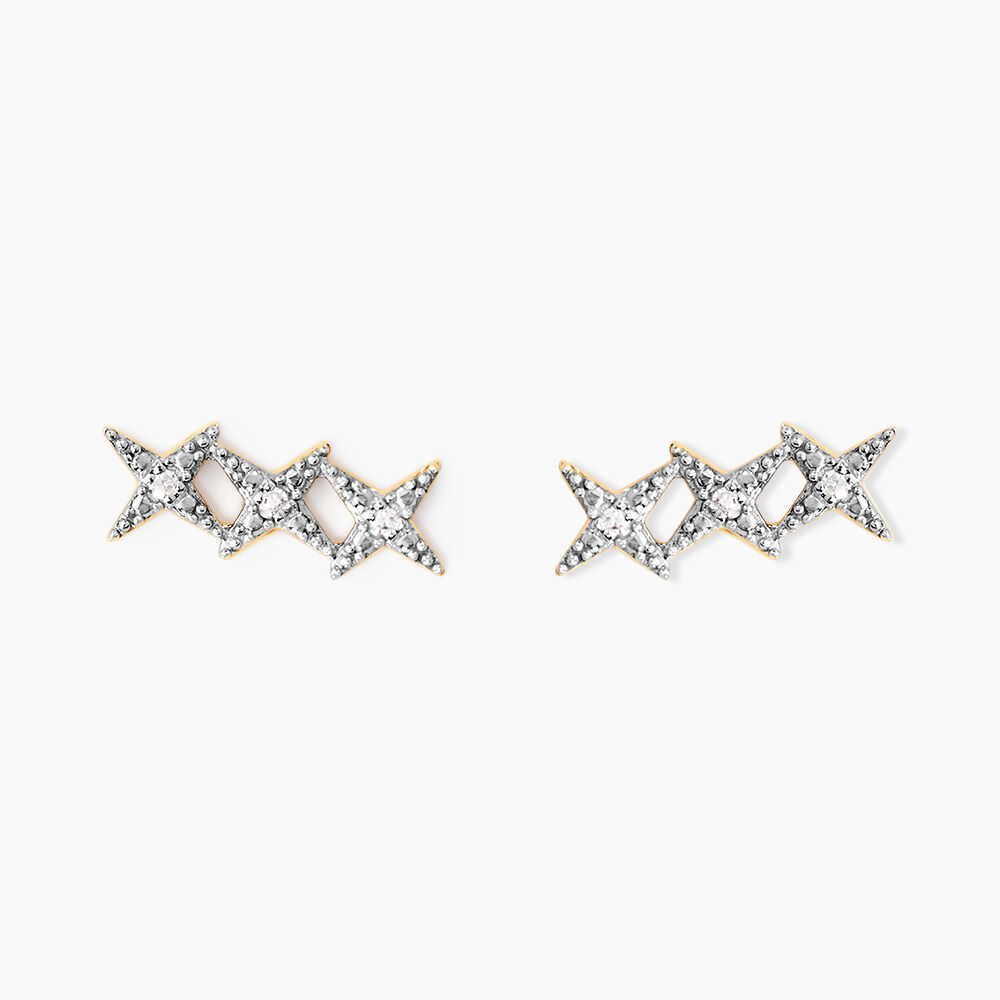 Boucles D'oreilles Puces Starlight Or Jaune Diamant -  Femme | Marc Orian