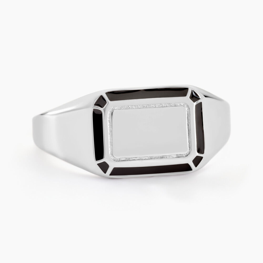 Chevalière Manny Argent Blanc - Chevalières Homme | Marc Orian