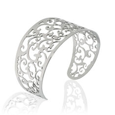 Bracelet Manchette Xaverine Acier Blanc - Bracelets manchettes Femme | Marc Orian