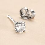 Boucle D'oreille Puce Unitaire Victoria Or Blanc Diamant - Puces Famille | Marc Orian