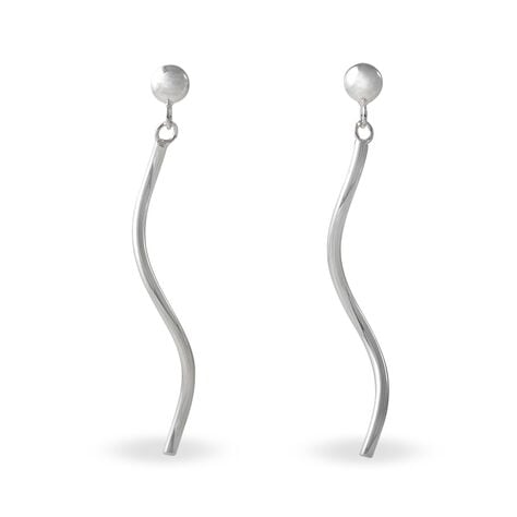 Boucles D'oreilles Pendantes Yaell Argent Blanc - Pendantes Femme | Marc Orian
