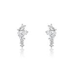 Boucles D'oreilles Puces Eden Argent Blanc Oxyde De Zirconium - Puces Femme | Marc Orian