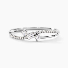 Bague Edwige Or Blanc Oxyde De Zirconium - Bagues Solitaire Femme | Marc Orian