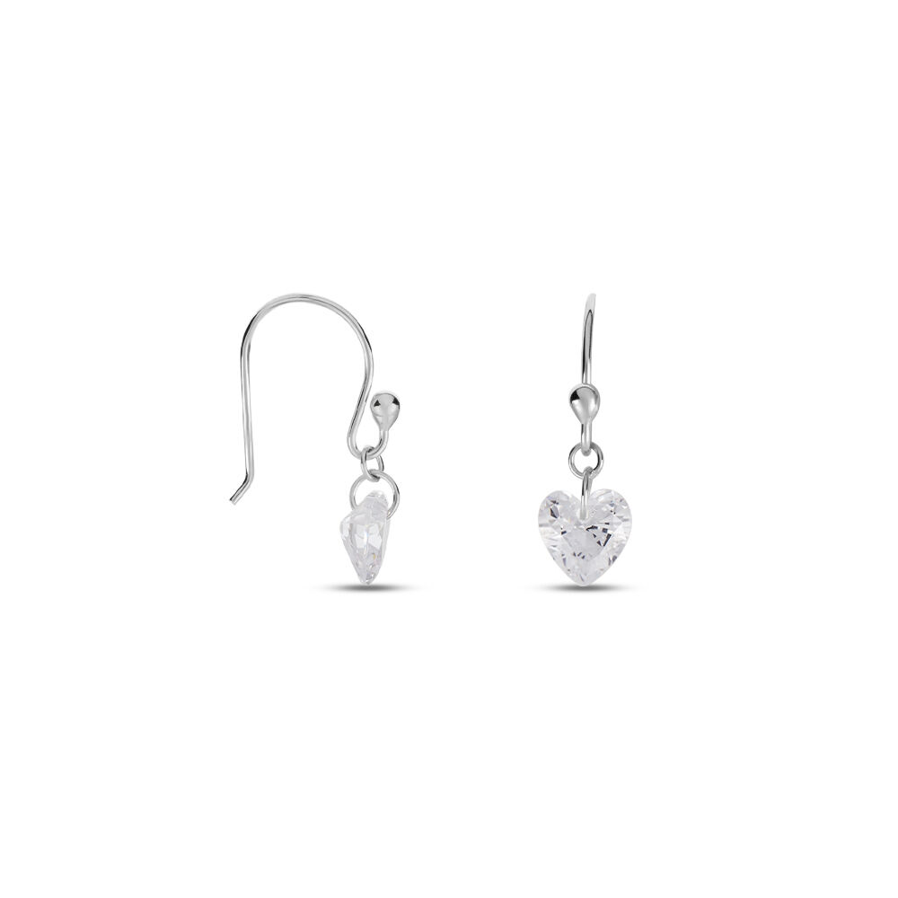 Boucles D'oreilles Pendantes Argent Blanc Sopher Oxydes De Zirconium - Boucles d'oreilles pampille Femme | Marc Orian