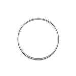 Alliance Basile Ruban Plat Or Blanc - Alliances duo Unisex | Marc Orian