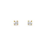 Boucles D'oreilles Puces Clavie Or Jaune Diamant - Puces Femme | Marc Orian
