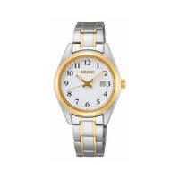 cadran argenté fond blanc bracelet acier gris
