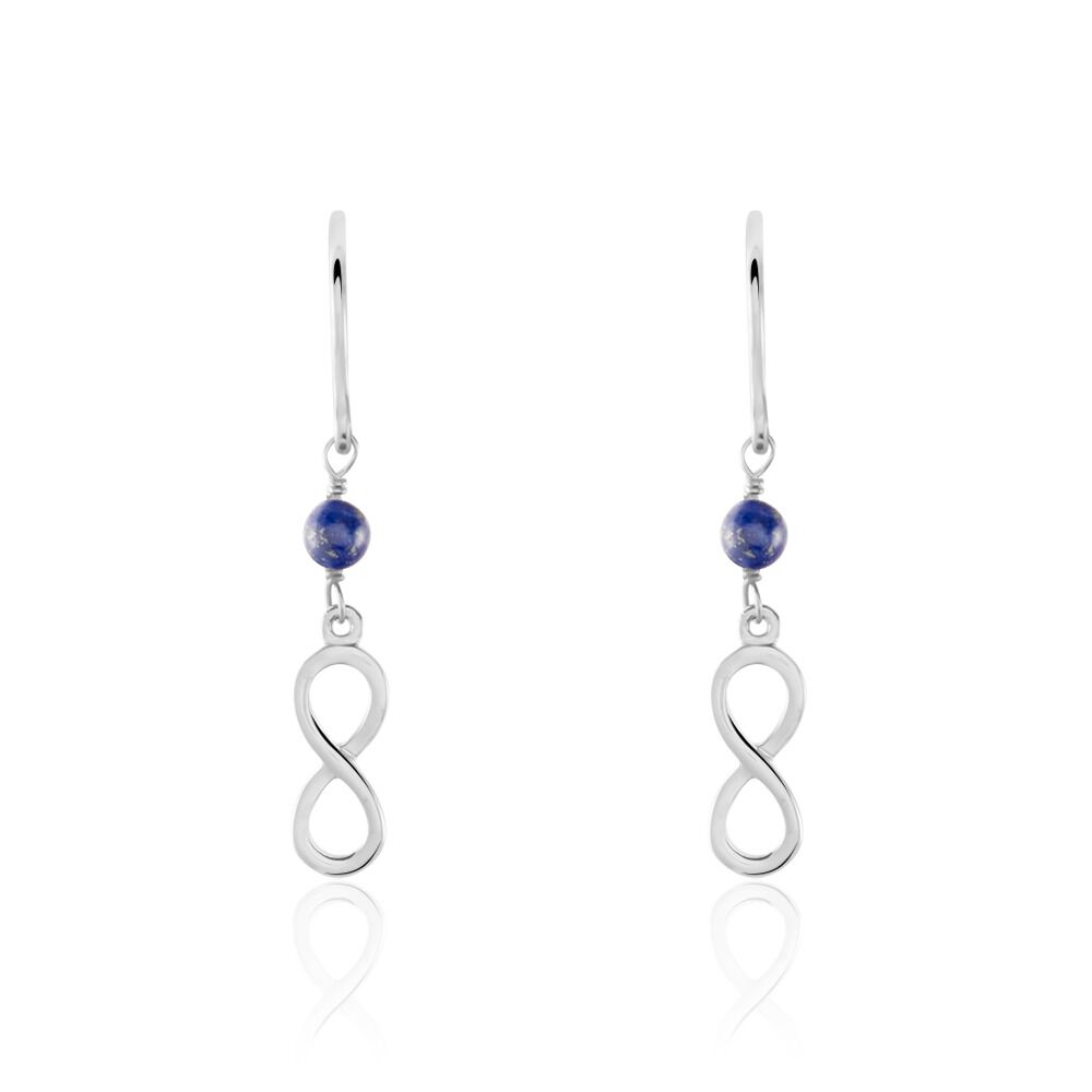 Boucles D'oreilles Pendantes Argent Mojdeh Lapis Lazuli - Pendantes Femme | Marc Orian