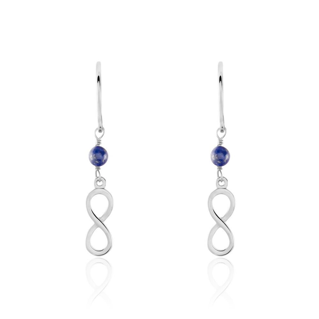 Boucles D'oreilles Pendantes Argent Mojdeh Lapis Lazuli - Pendantes Femme | Marc Orian