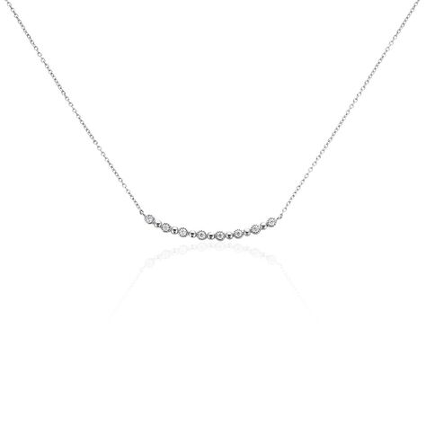 Collier Tammie Argent Blanc Oxyde De Zirconium - Colliers avec pierres Femme | Marc Orian