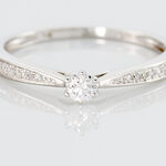 Bague Solitaire Symphonie Or Blanc Diamant - Parures de mariage Femme | Marc Orian