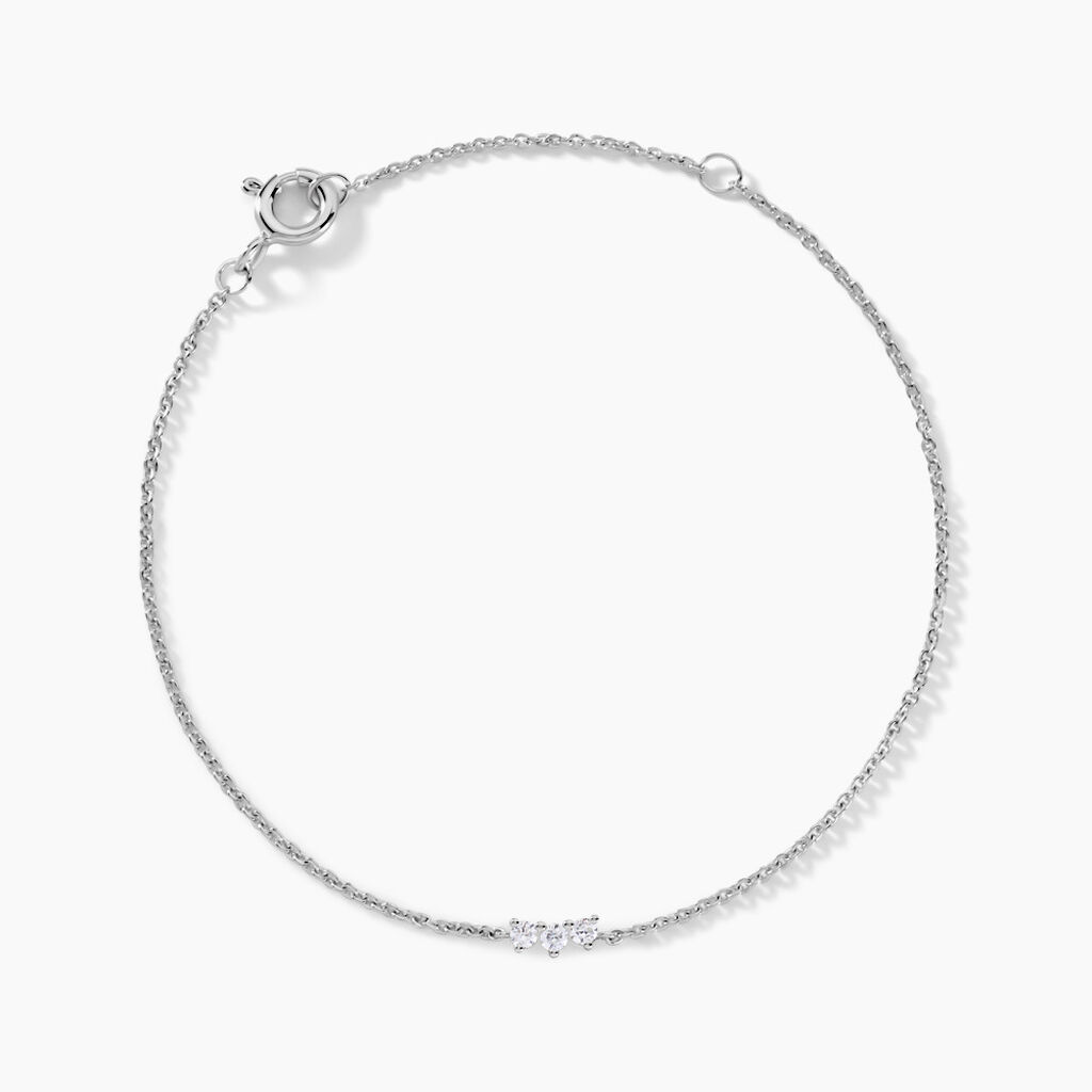 Bracelet Sigourney Argent Blanc Diamant Synthétique - Bracelets chaînes Femme | Marc Orian