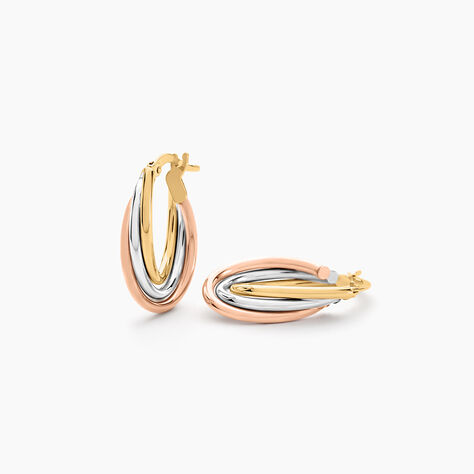 Créoles Tanya Or Tricolore - Créoles Femme | Marc Orian