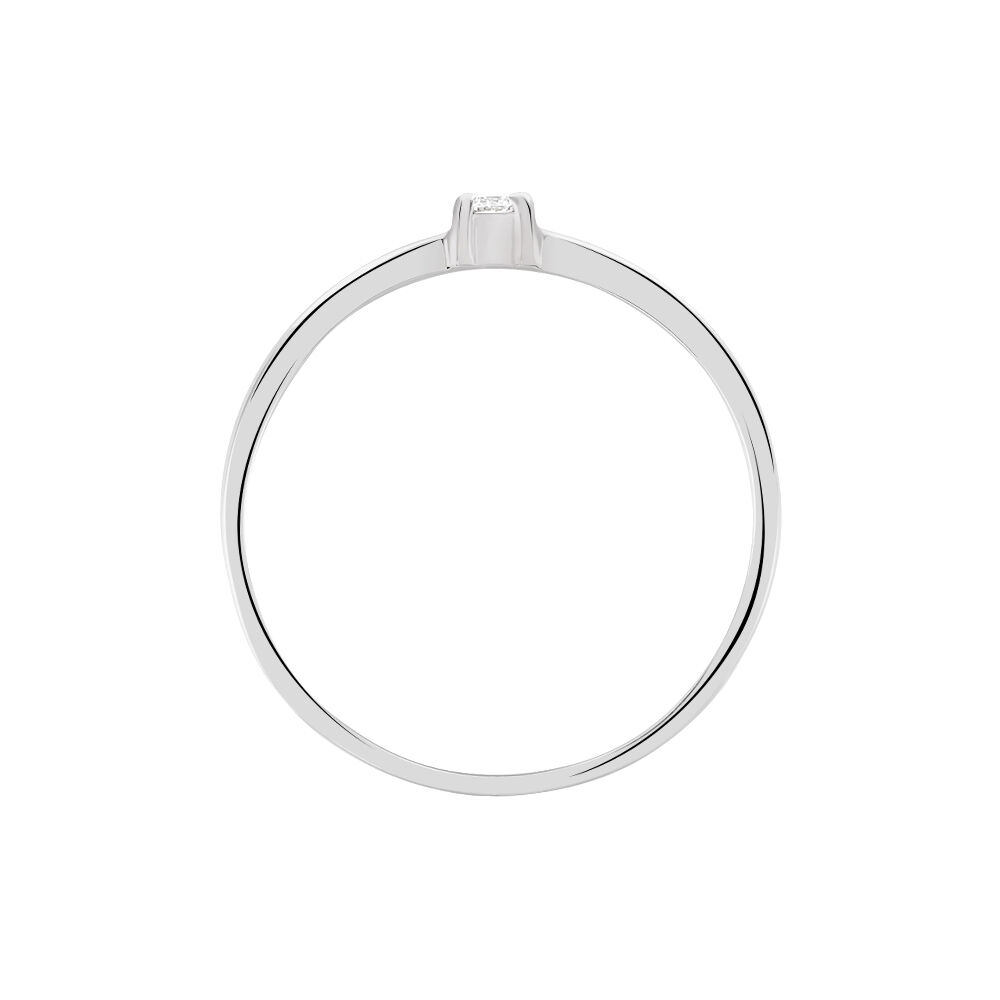 Bague Solitaire Superposition Or Blanc Diamant - Parures de mariage Femme | Marc Orian
