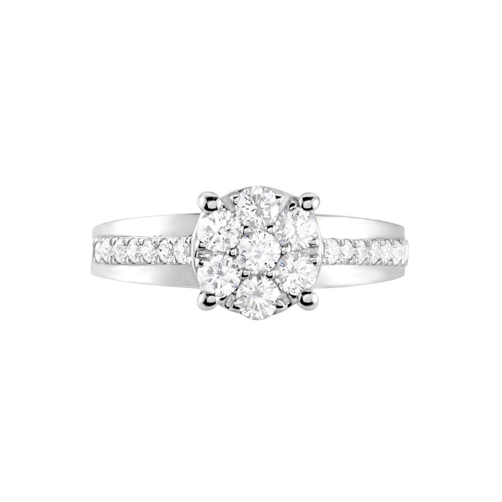 Bague Kate Ld Platine Blanc Diamant Synthétique - Bagues avec pierre Femme | Marc Orian