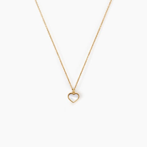 Collier L'amour Color&eacute; Or Jaune Nacre - Colliers avec pierres Femme | Marc Orian