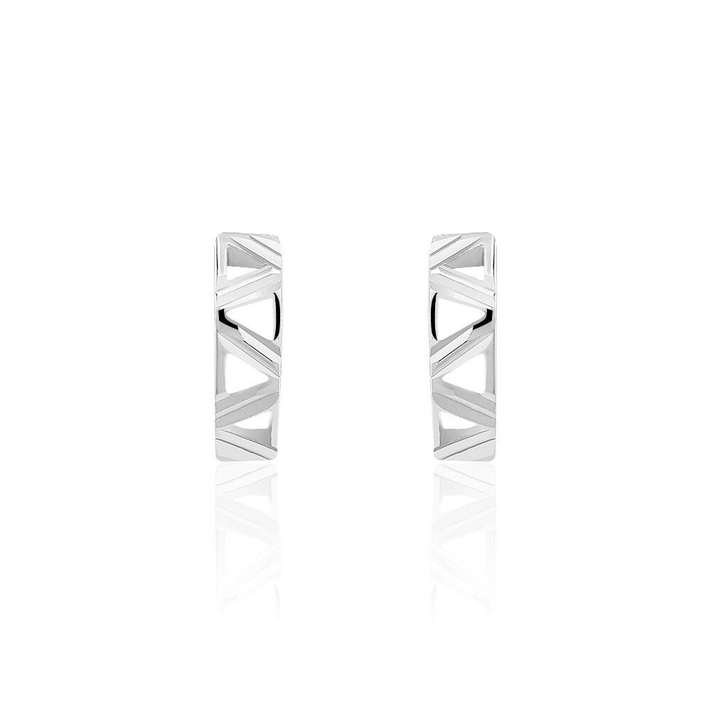 Cr&eacute;oles Clemence Argent Blanc - Cr&eacute;oles Femme | Marc Orian